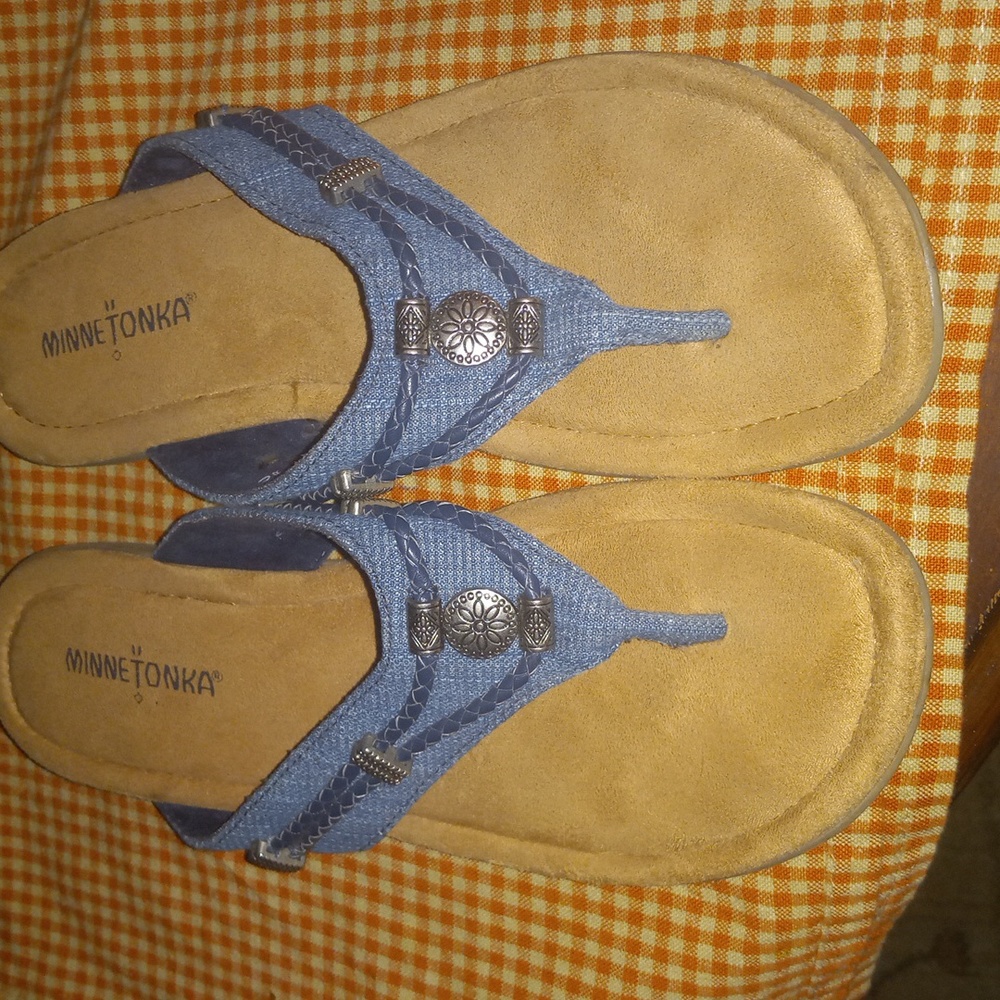 Minnetonka Denim Sandals